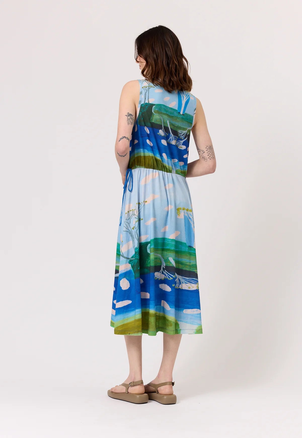 Lidia Tie Dress - Lagoon