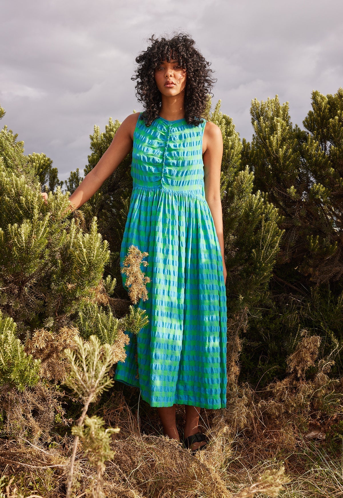 Khai Dress - Verdant Check