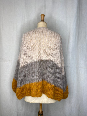 Alpaca Brioche Handknit V-Neck Sweater - Suri