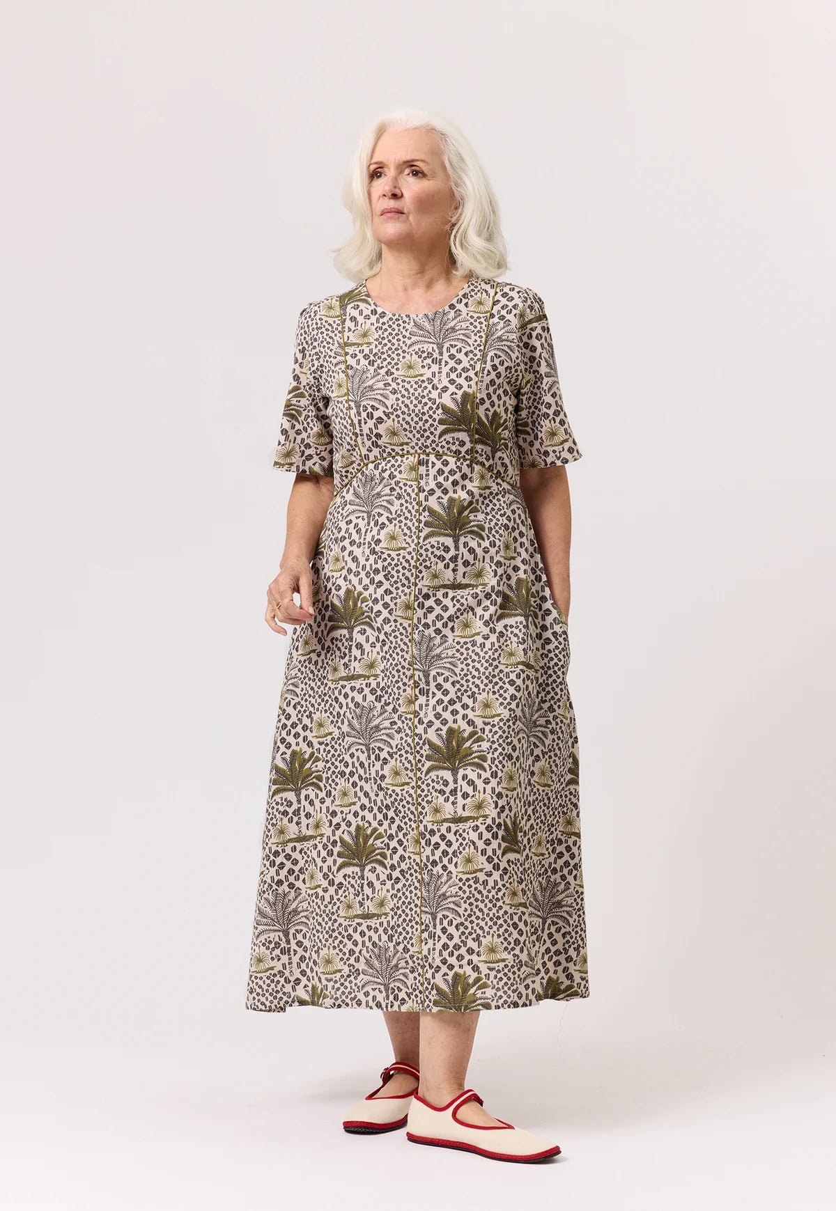 Lotta Dress - Lino Palm