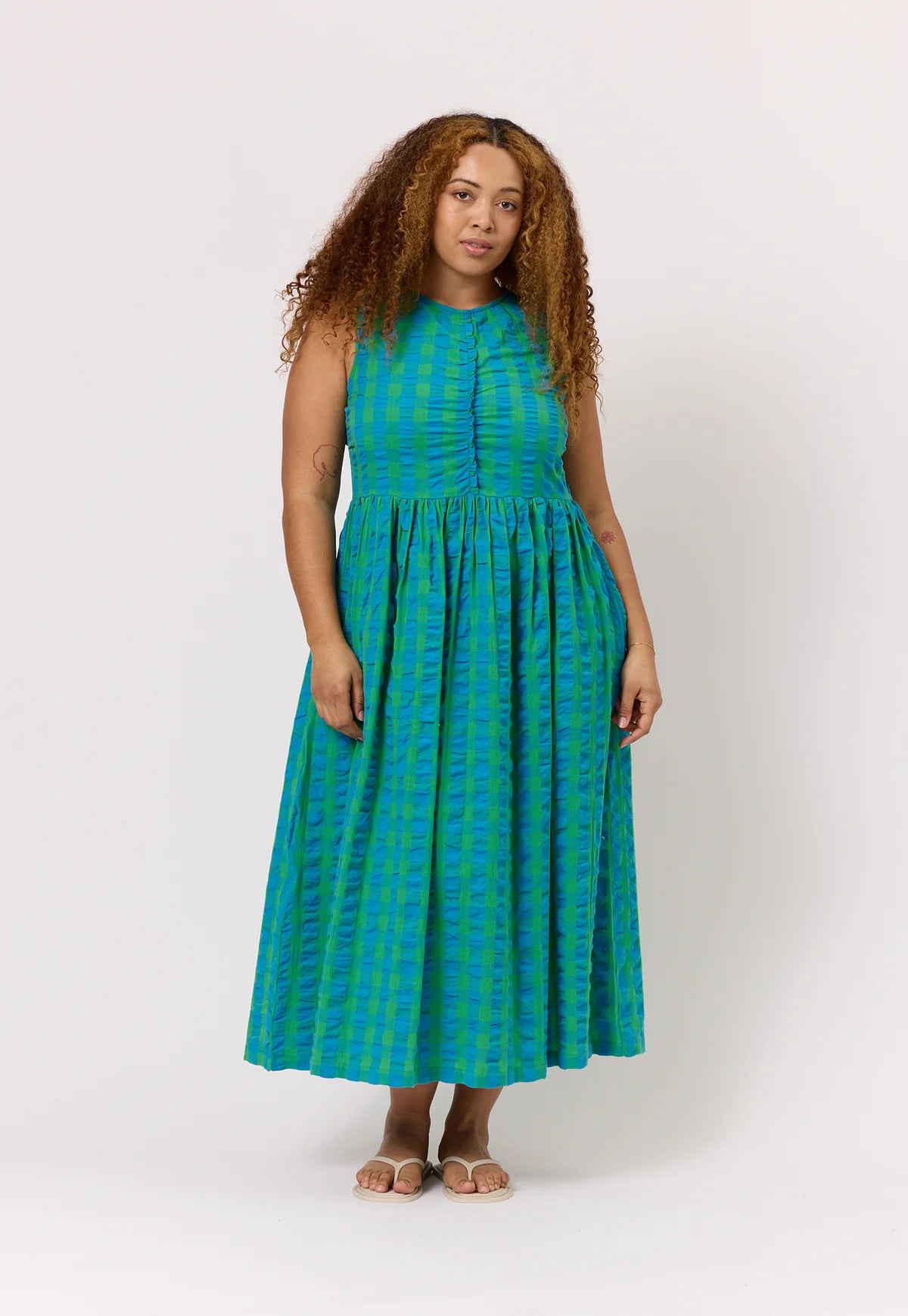 Khai Dress - Verdant Check