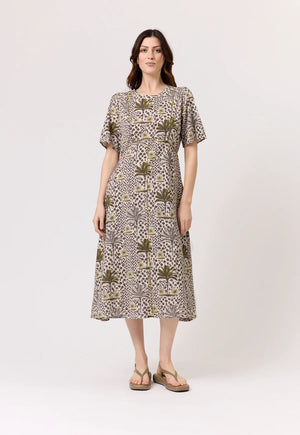 Lotta Dress - Lino Palm