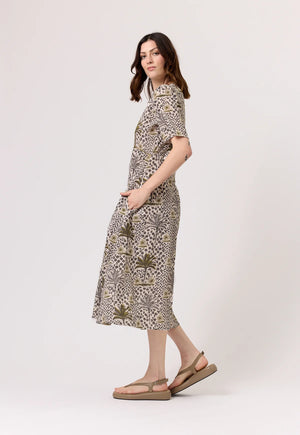 Lotta Dress - Lino Palm