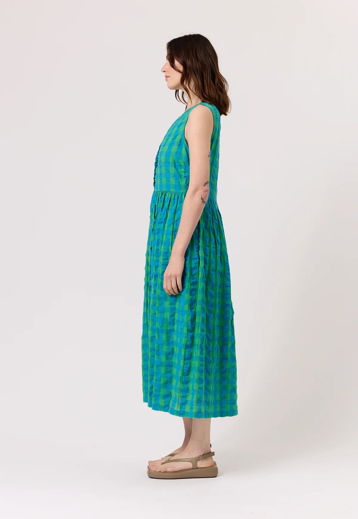 Khai Dress - Verdant Check