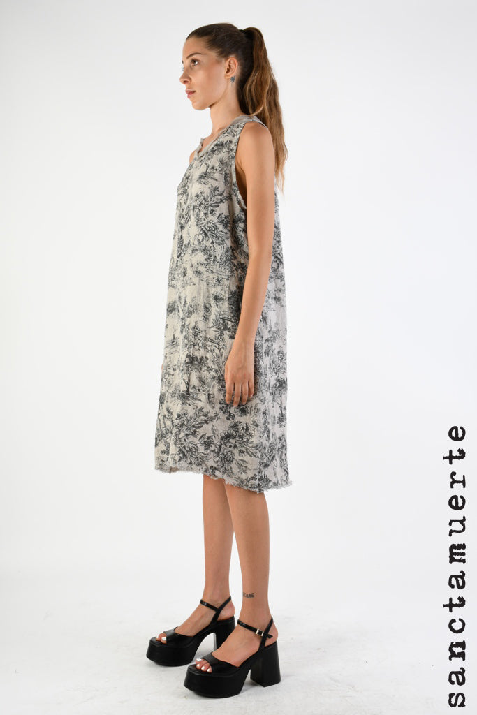 Tank Dress 287 - Desert Toile Print