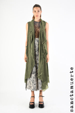 Longline Vest 293 - Olive