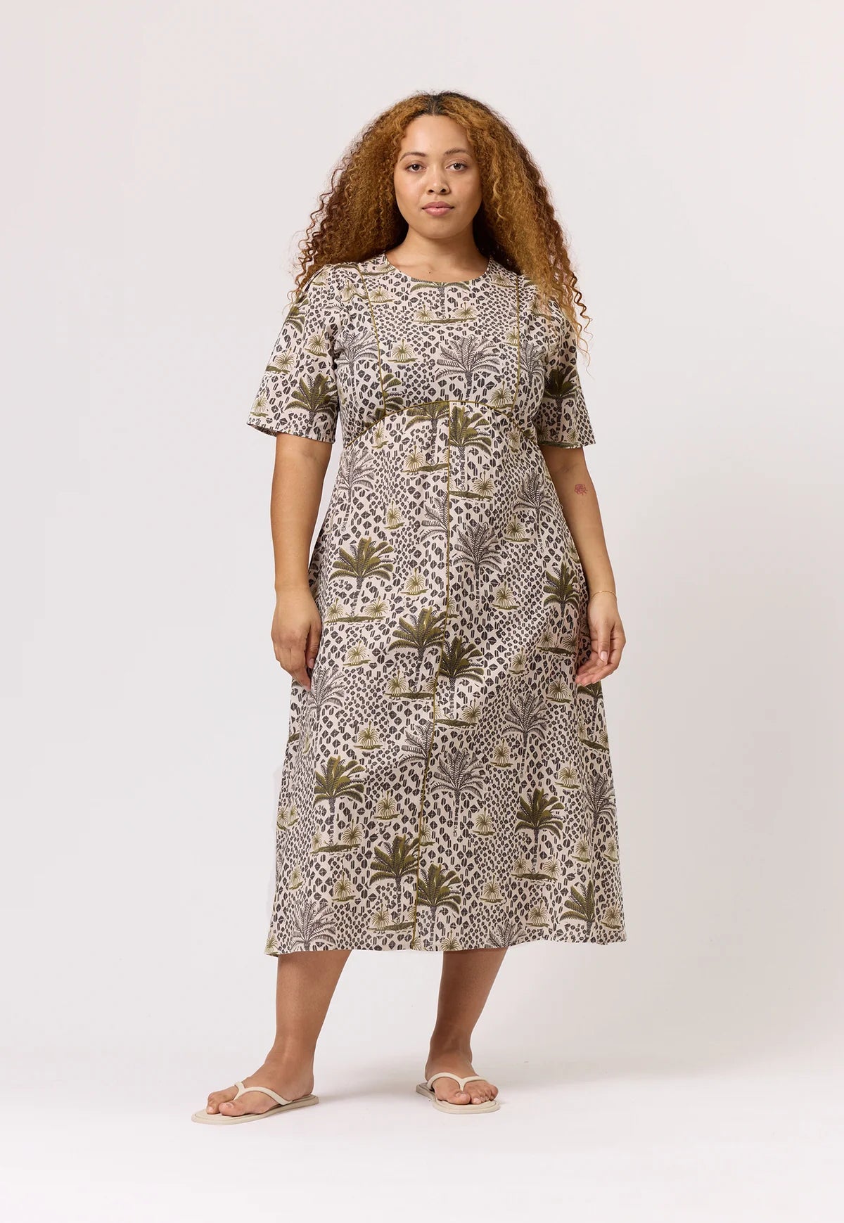 Lotta Dress - Lino Palm