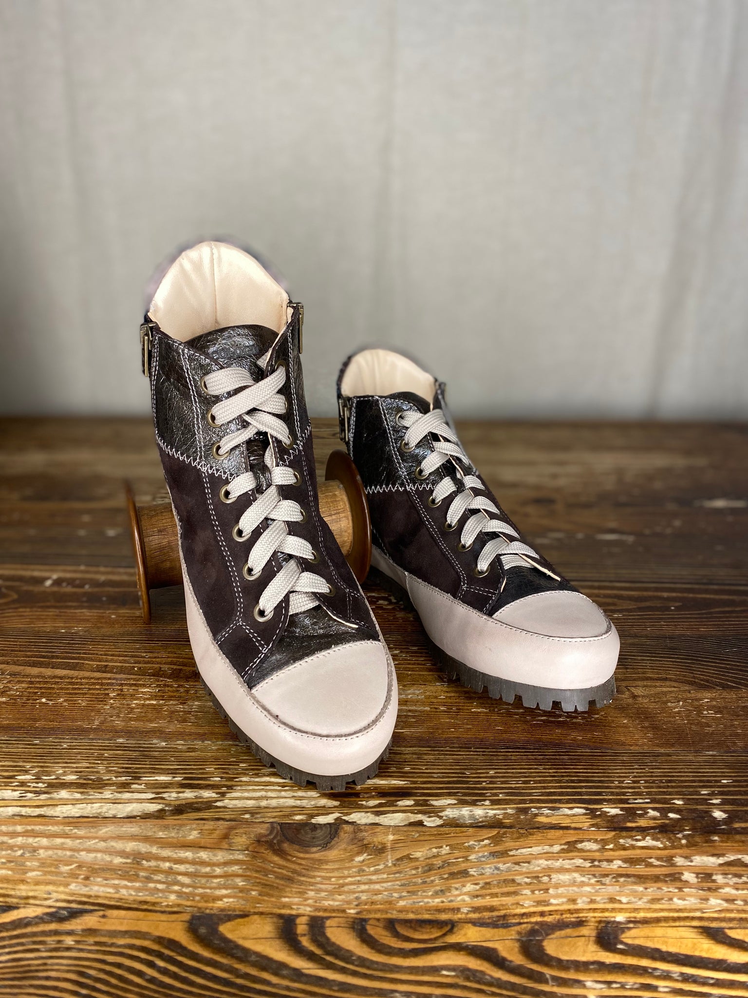 Giana Patchwork Sneaker Boot - Moro