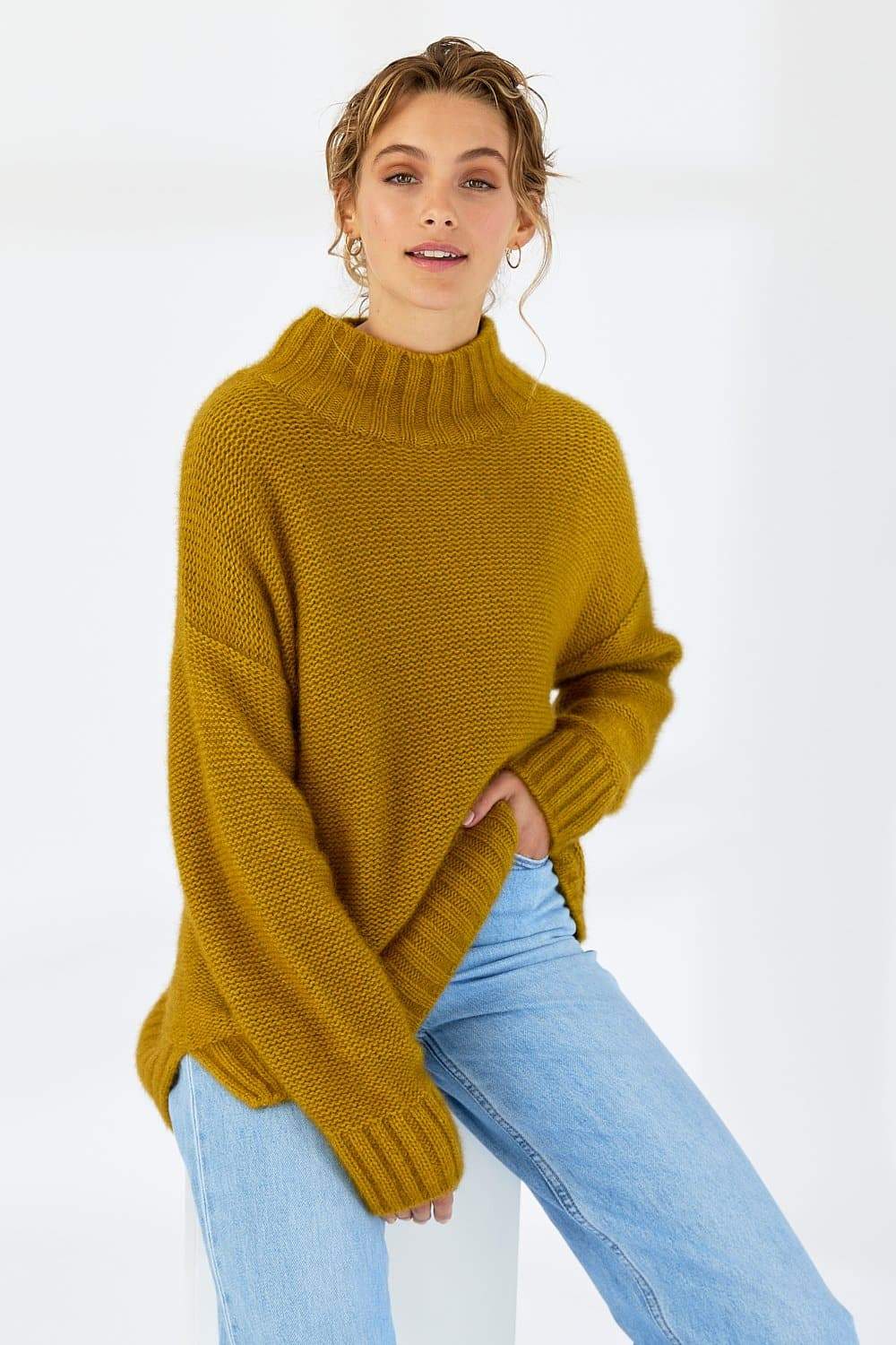 Zoey Eco Funnel Sweater - Spice