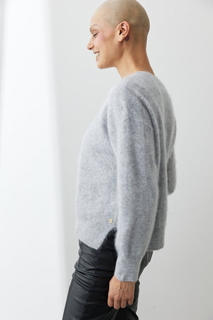 Cyra Crew Sweater - Silver