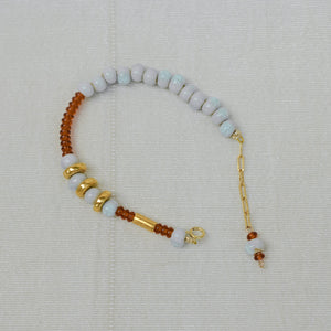 Aqua & Chestnut Bracelet