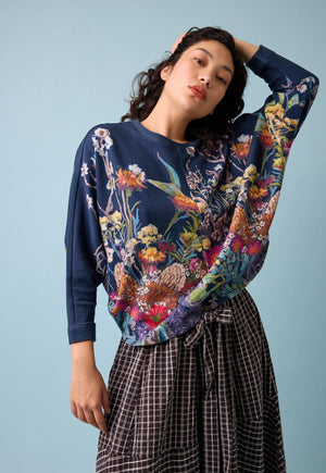Dahlia Batwing Sweater - Blossom Bouquet