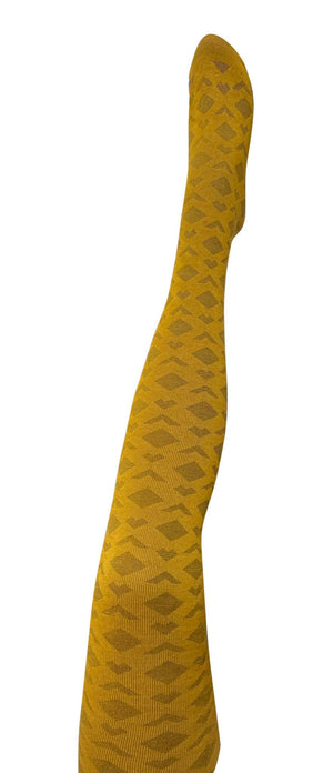 Deco Merino Tights - Mustard