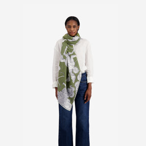 Astrologie Khaki Cotton/Silk Scarf