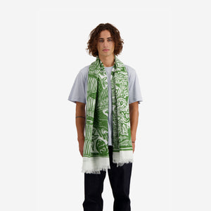 Dufy Green Linen/Cotton Scarf