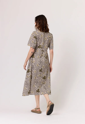 Lotta Dress - Lino Palm