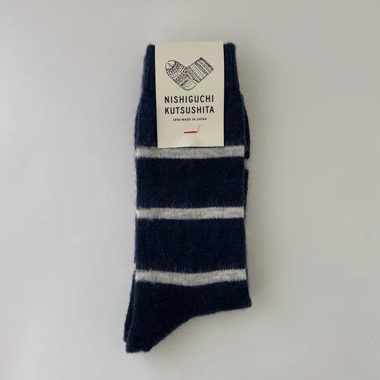 Oslo Mohair/Wool Border Sock