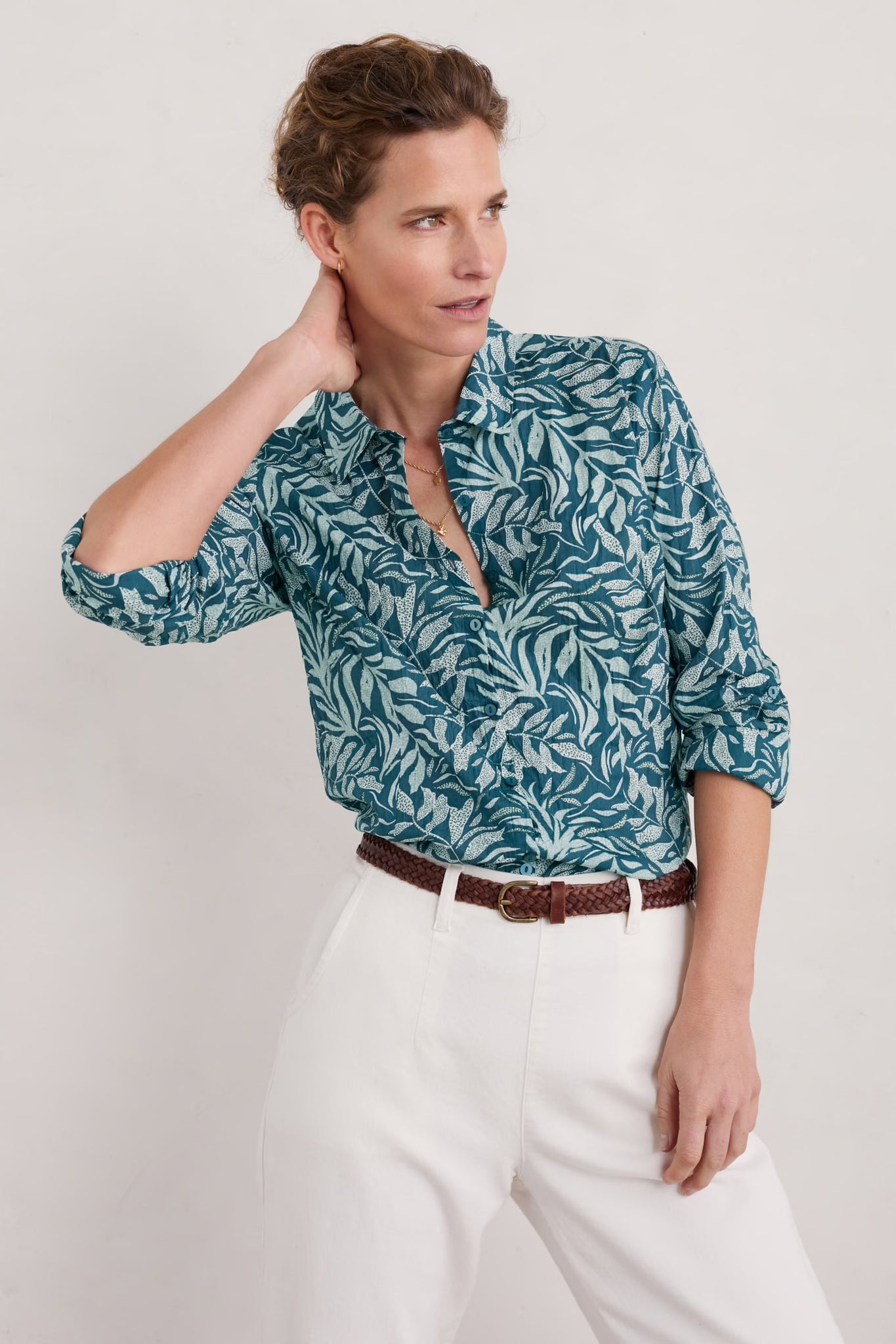 Larissa Shirt - Dune Fronds Pool