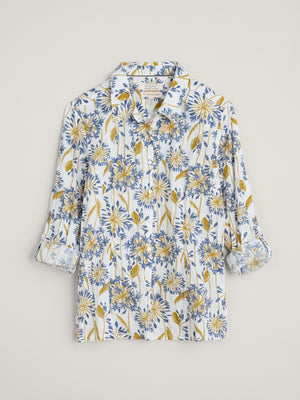 Larissa Shirt - Agapanthus Lino Chalk