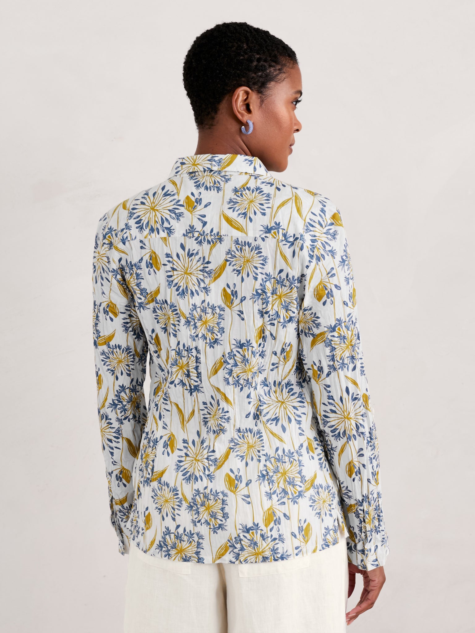 Larissa Shirt - Agapanthus Lino Chalk