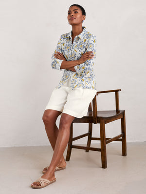 Larissa Shirt - Agapanthus Lino Chalk