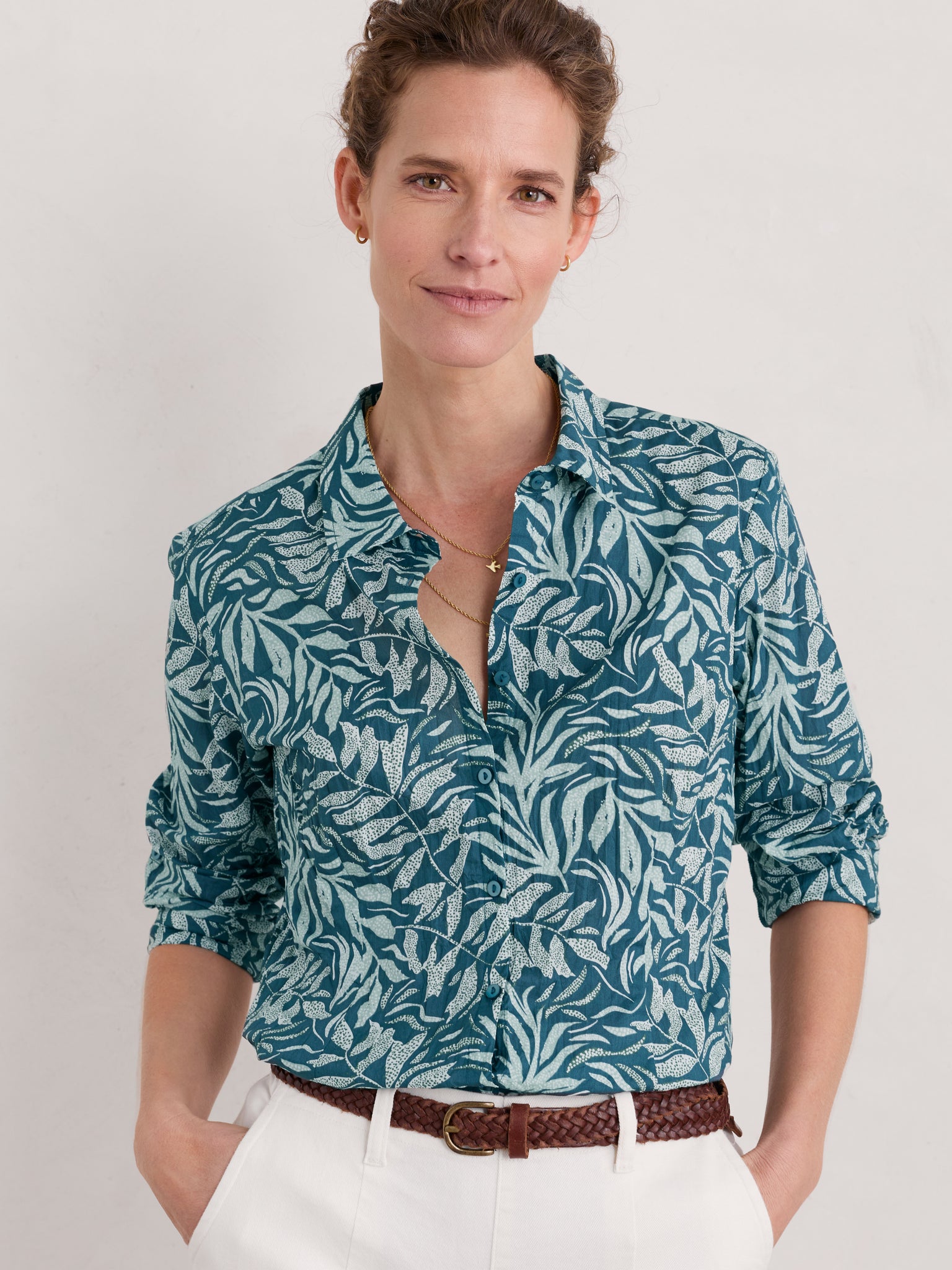 Larissa Shirt - Dune Fronds Pool