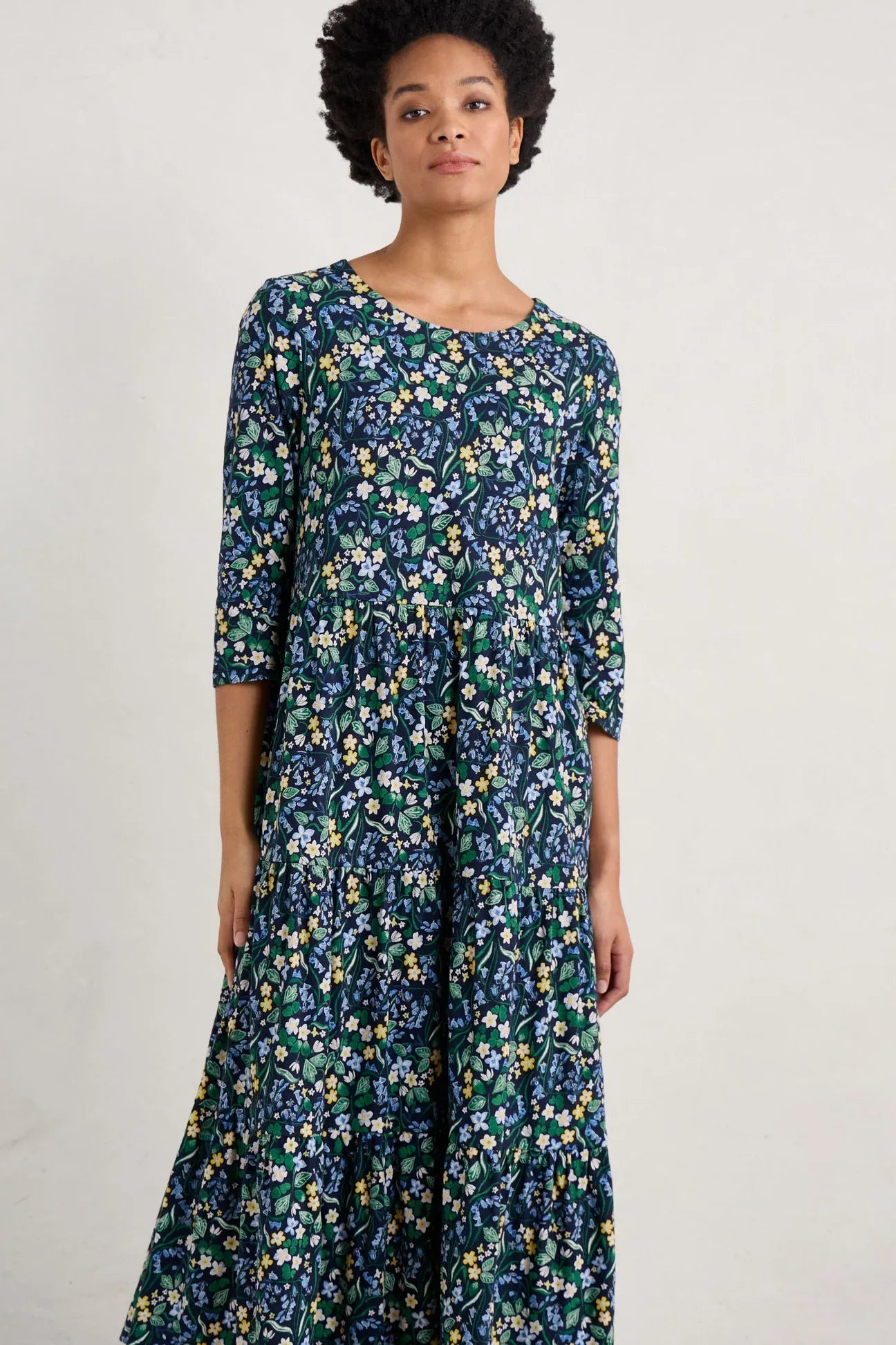 Line Strokes Dress - Woodland Carpet Maritime