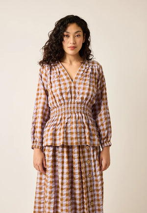 Lucia Blouse - Autumn Check