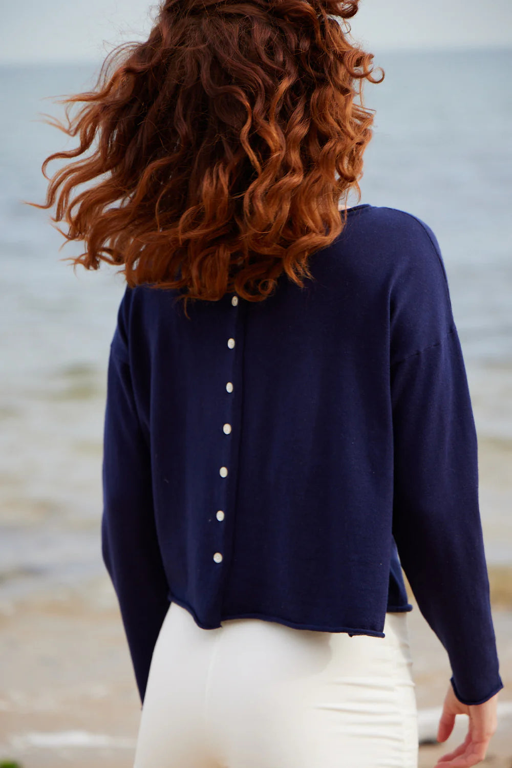 Malta Reversible Cardigan - French Navy