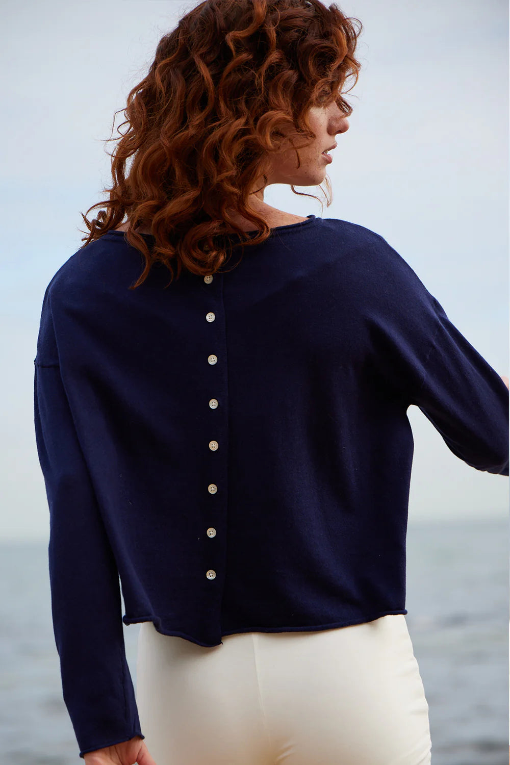 Malta Reversible Cardigan - French Navy