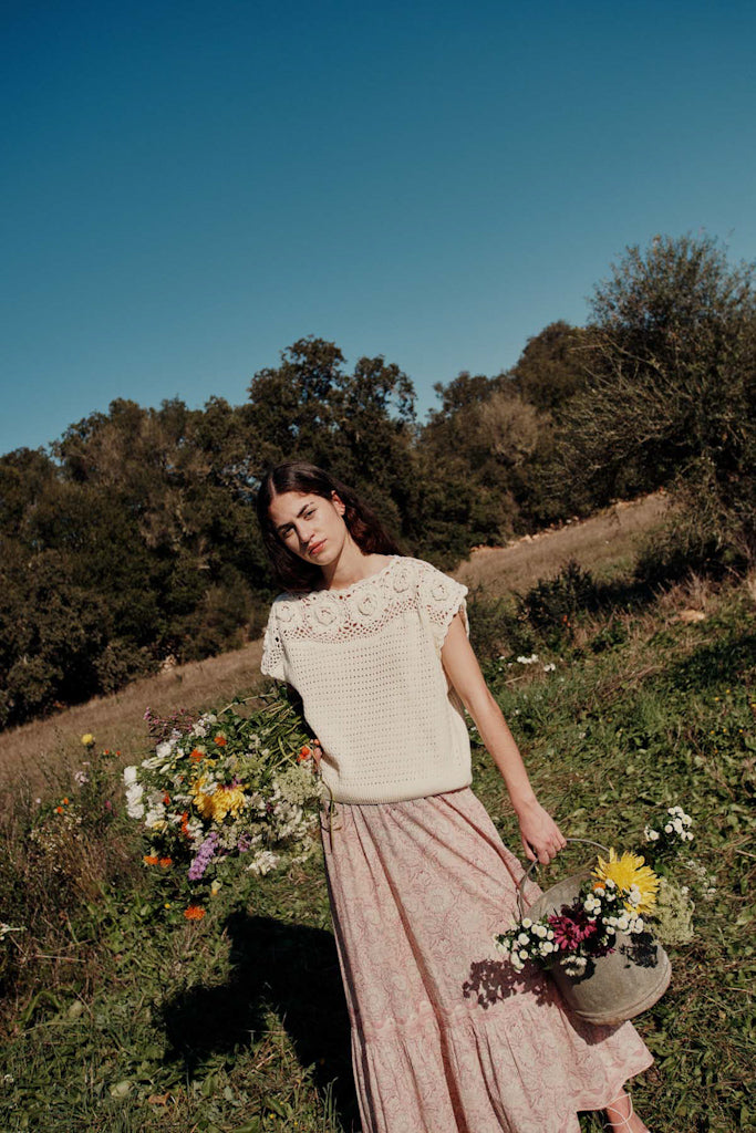 Bali Dress - Pink Daisy Garden