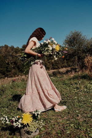 Bali Dress - Pink Daisy Garden