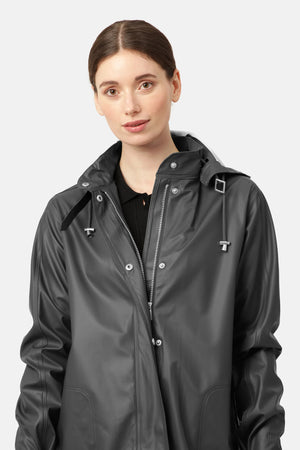 Light Raincoat w detachable hood - Dark Shadow