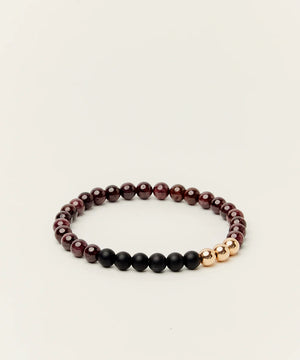 Rex Bracelet w Garnet & Onyx