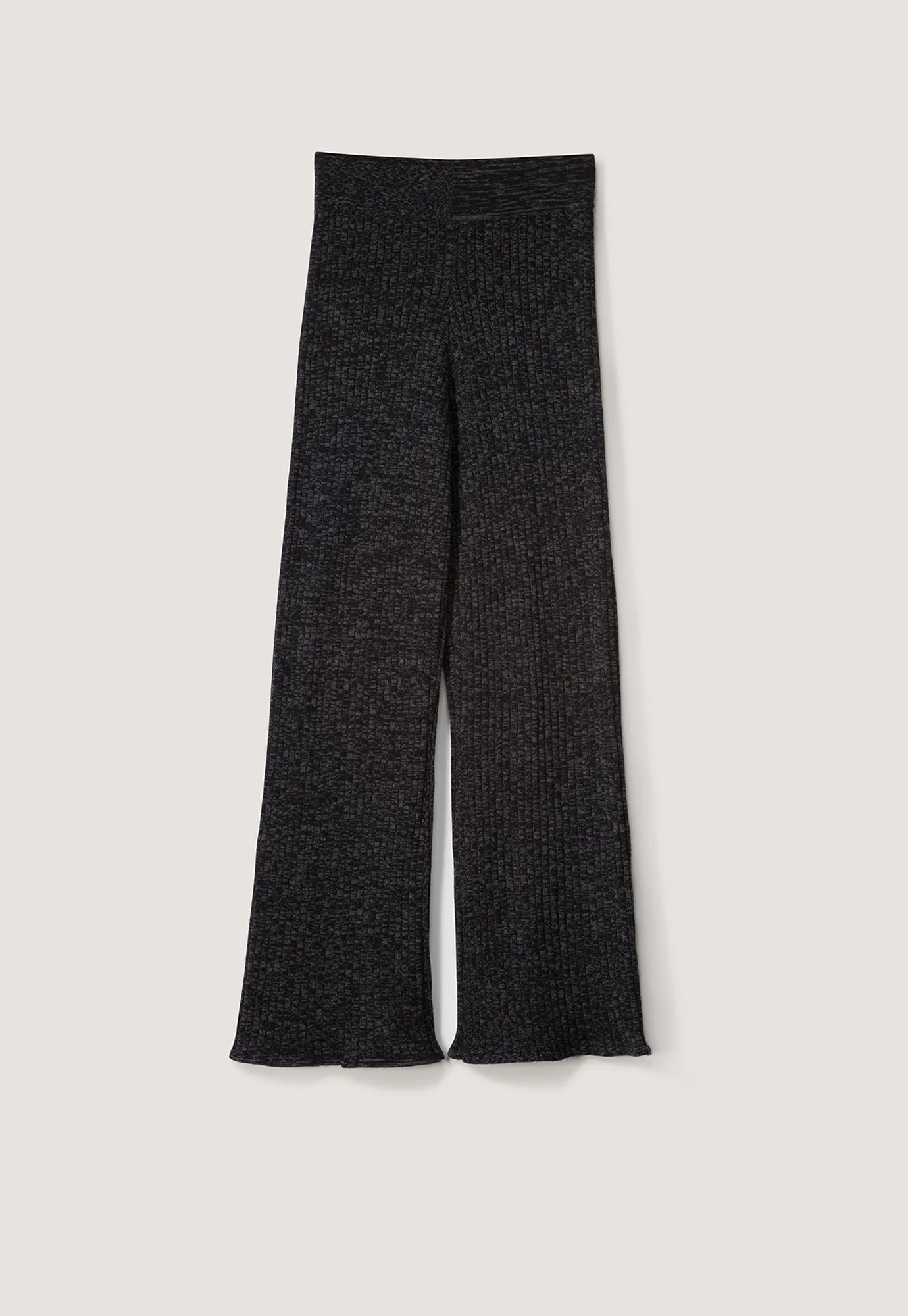 Naho Rib Pants - Black Melange