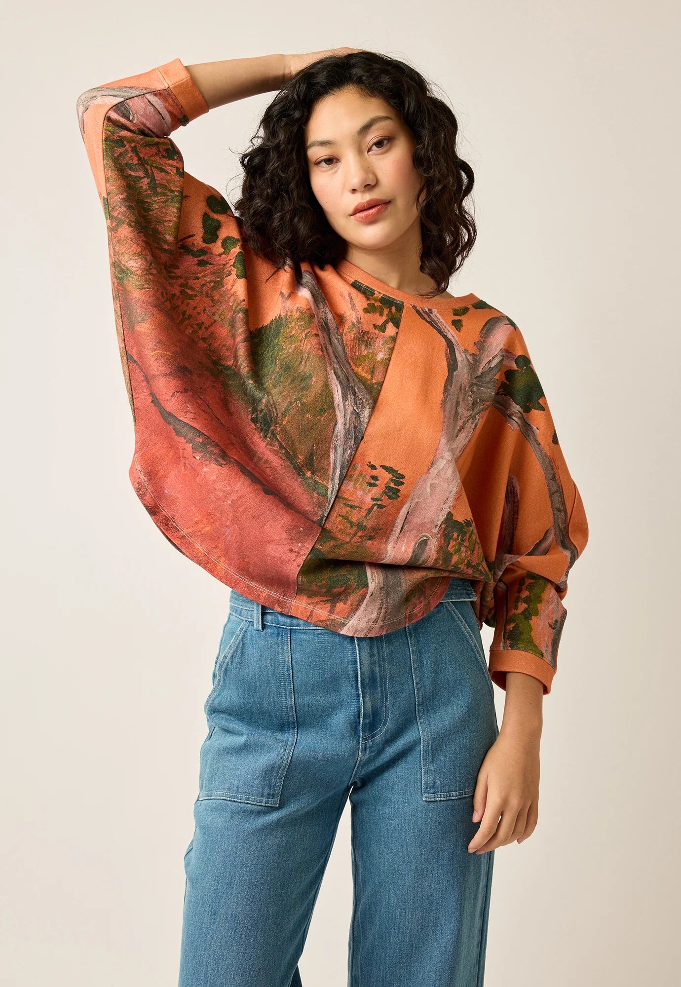 Dahlia Batwing Sweater - Dusty Road