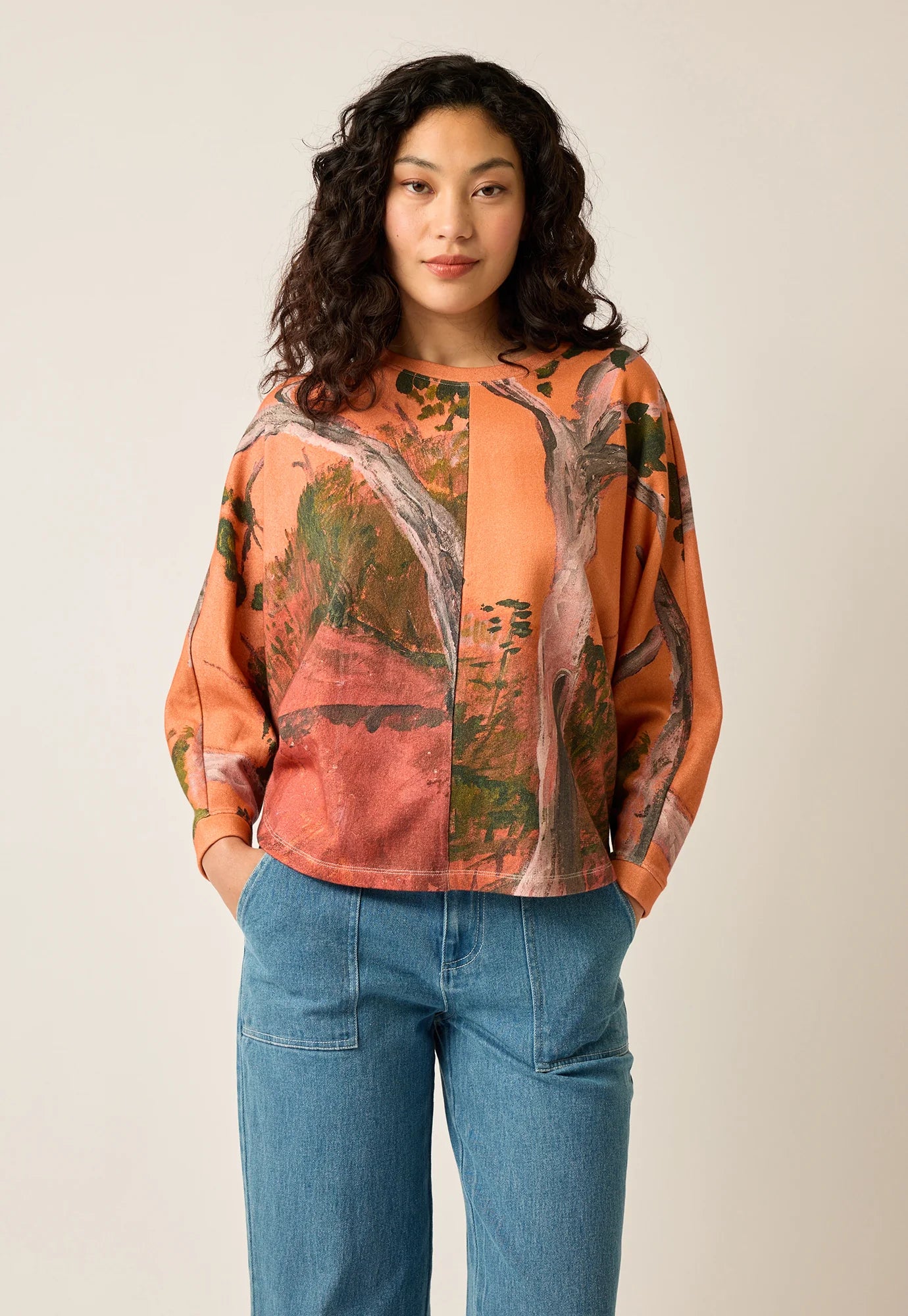 Dahlia Batwing Sweater - Dusty Road