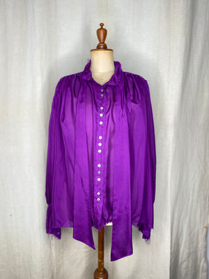 Silk Blouse with Neck Tie
