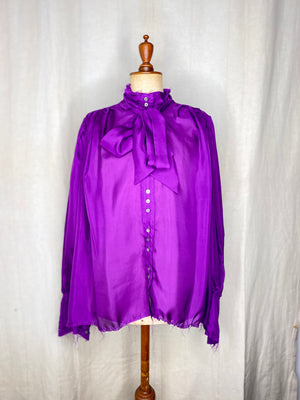 Silk Blouse with Neck Tie