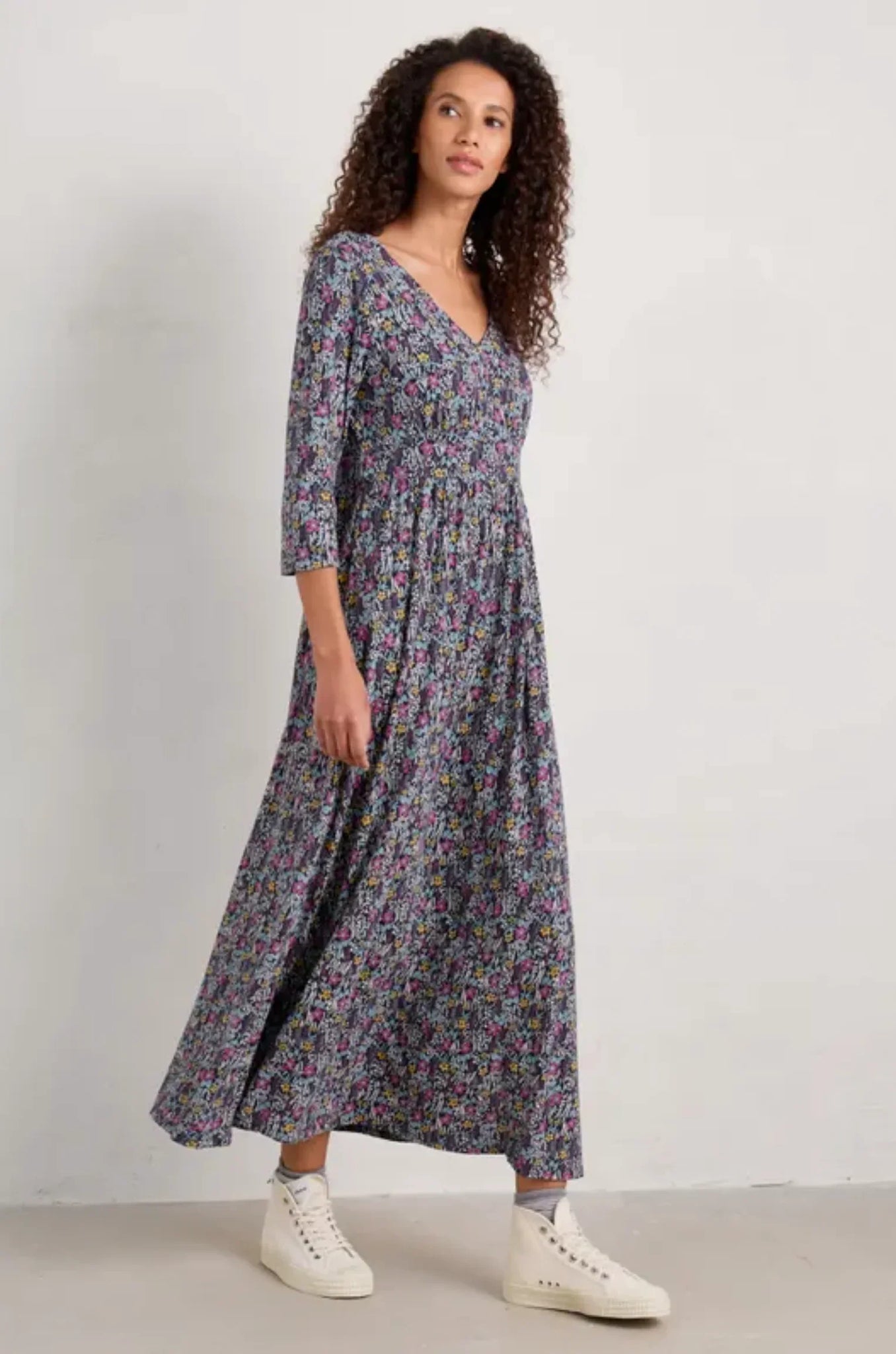 Maggie Dress - Floral Moor Maritime