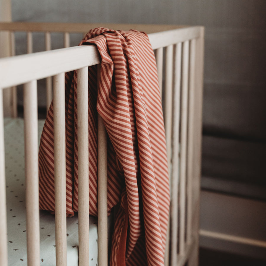 Organic Baby Wrap - Persimmon Stripe